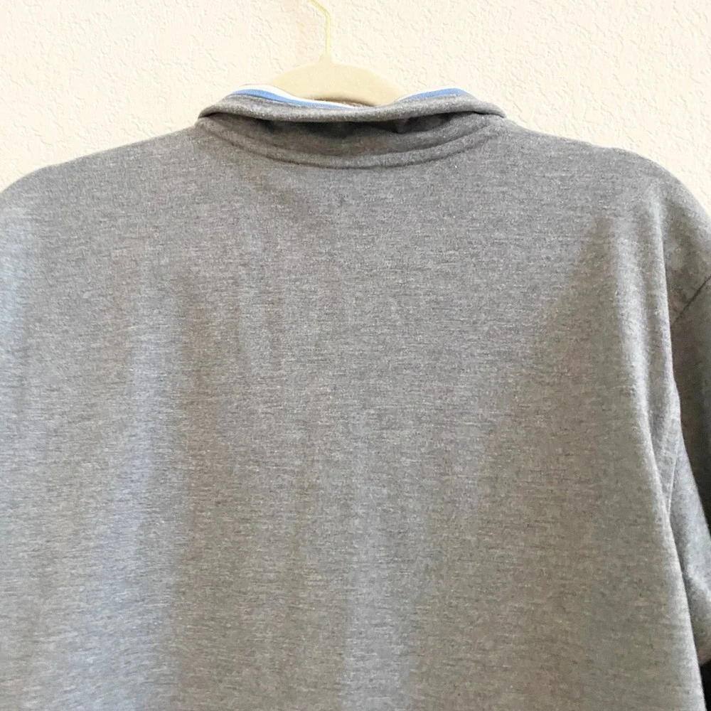 Ted Baker London Men's Grey Textured Quarter Zip Pullover Sweater Size 3 Medium‎
